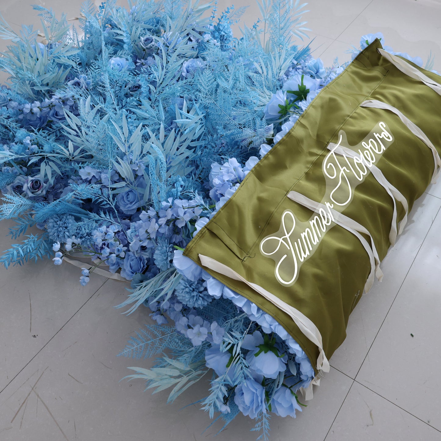 Summer Flower CB-458 8ft*8ft Cloth Back Artificial Flower Wall Roll up Fabric background