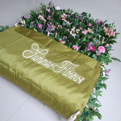 Summer Flower CB-399 8ft*8ft Cloth Back Artificial Flower Wall Roll up Fabric background