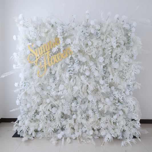 Summer Flower CB-457 8ft*8ft Cloth Back Artificial Flower Wall Roll up Fabric background