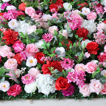 Summer Flower CB-461 8ft*8ft Cloth Back Artificial Flower Wall Roll up Fabric background