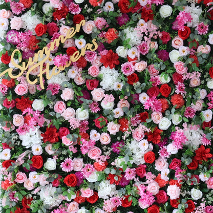 Summer Flower CB-461 8ft*8ft Cloth Back Artificial Flower Wall Roll up Fabric background