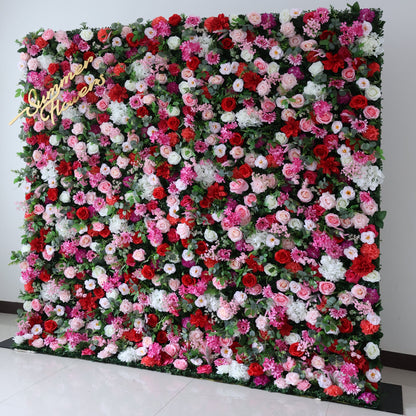 Summer Flower CB-461 8ft*8ft Cloth Back Artificial Flower Wall Roll up Fabric background
