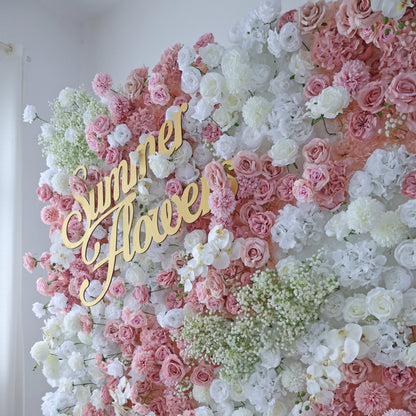 Summer Flower CB-418 8ft*8ft Cloth Back Artificial Flower Wall Roll up Fabric background