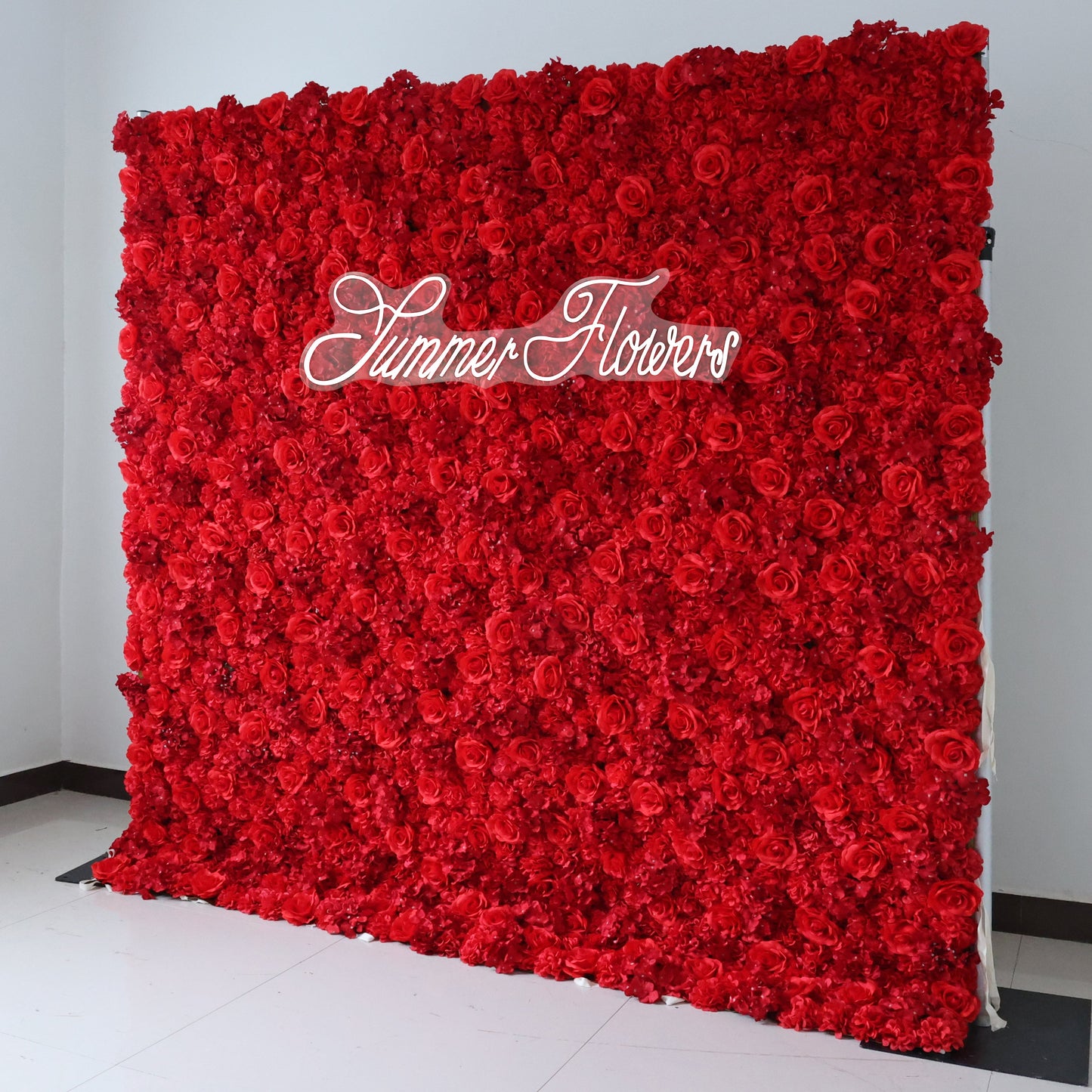 Summer Flower CB-464 8ft*8ft Cloth Back Artificial Flower Wall Roll up Fabric background
