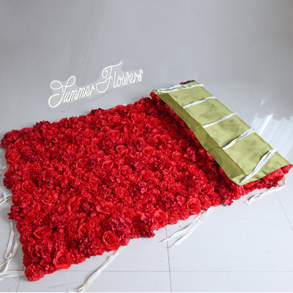 Summer Flower CB-464 8ft*8ft Cloth Back Artificial Flower Wall Roll up Fabric background