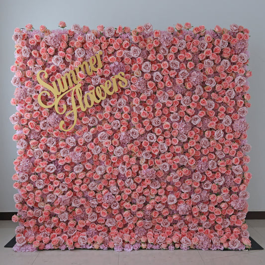 Summer Flower CB-471 8ft*8ft Cloth Back Artificial Flower Wall Roll up Fabric background