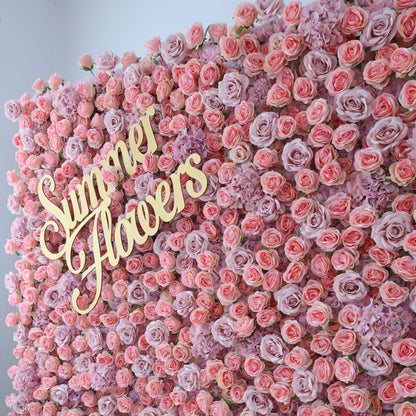 Summer Flower CB-471 8ft*8ft Cloth Back Artificial Flower Wall Roll up Fabric background