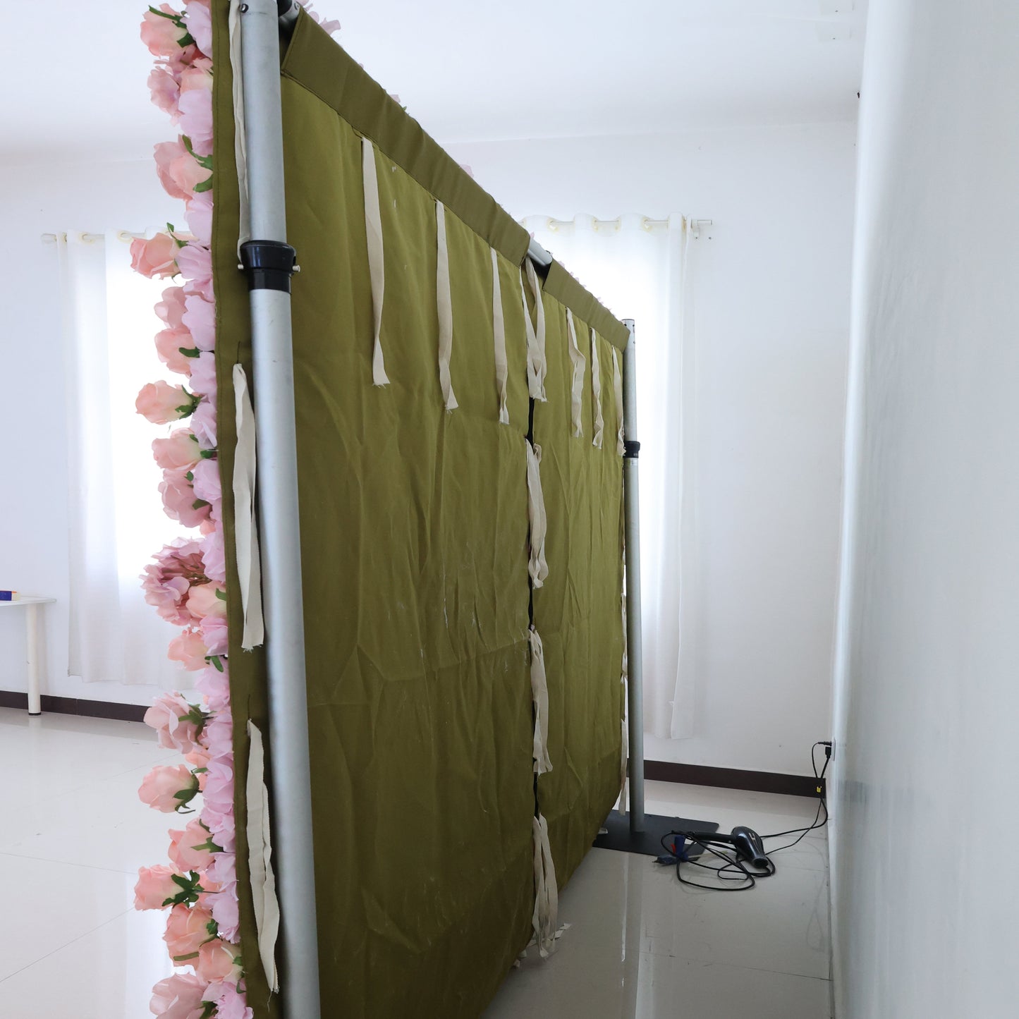 Summer Flower CB-471 8ft*8ft Cloth Back Artificial Flower Wall Roll up Fabric background