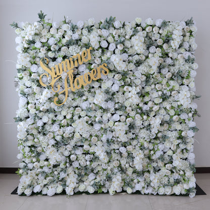 Summer Flower CB-142 8ft*8ft Cloth Back Artificial Flower Wall Roll up Fabric background