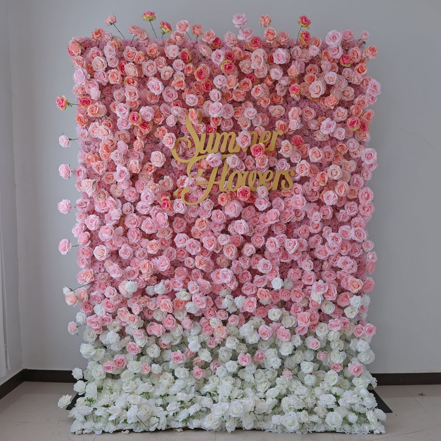 Summer Flower CB-465 8ft*8ft Cloth Back Artificial Flower Wall Roll up Fabric background