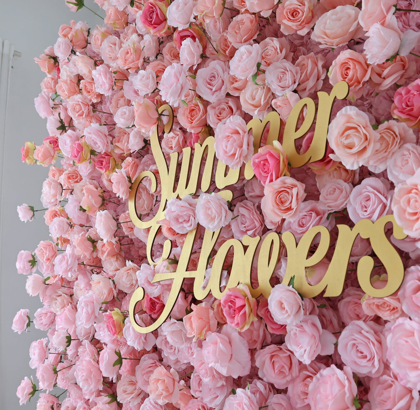 Summer Flower CB-465 8ft*8ft Cloth Back Artificial Flower Wall Roll up Fabric background