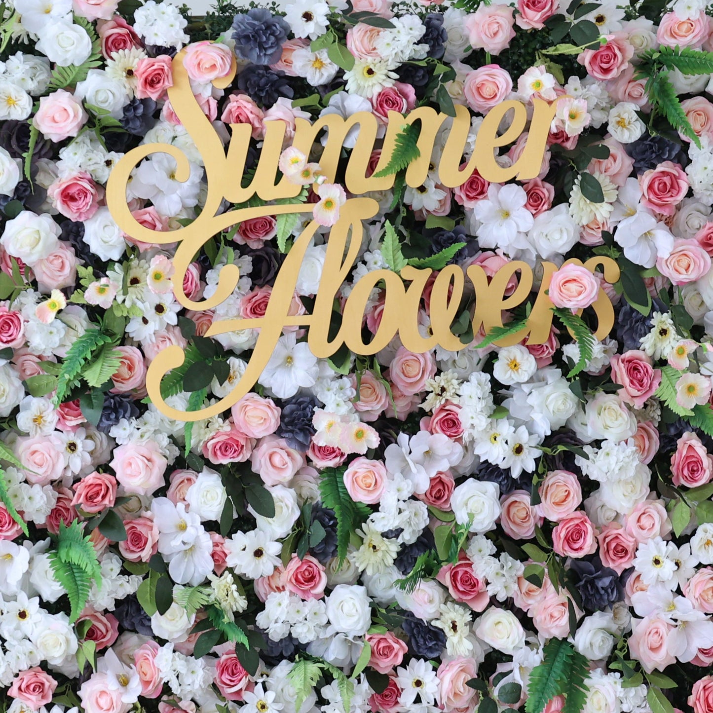 Summer Flower CB-466 8ft*8ft Cloth Back Artificial Flower Wall Roll up Fabric background