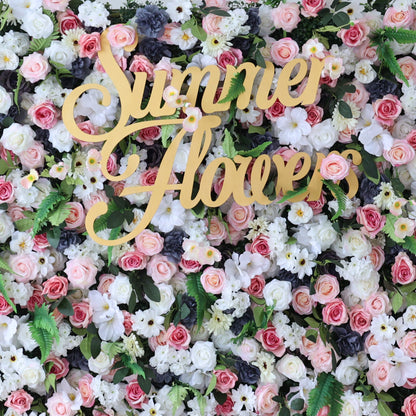 Summer Flower CB-466 8ft*8ft Cloth Back Artificial Flower Wall Roll up Fabric background