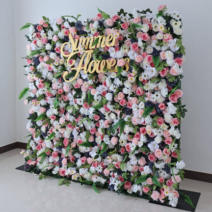 Summer Flower CB-466 8ft*8ft Cloth Back Artificial Flower Wall Roll up Fabric background