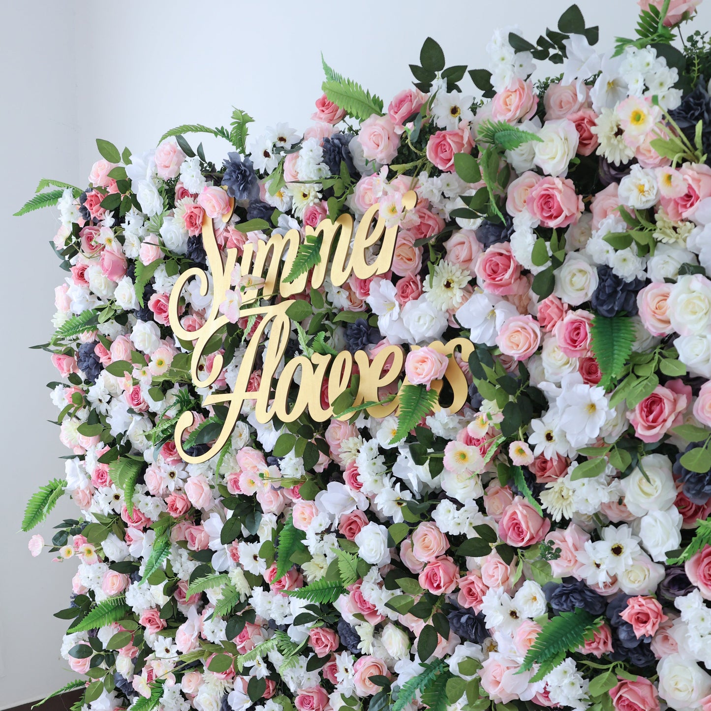 Summer Flower CB-466 8ft*8ft Cloth Back Artificial Flower Wall Roll up Fabric background