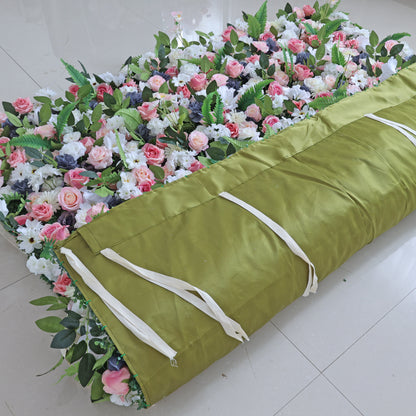 Summer Flower CB-466 8ft*8ft Cloth Back Artificial Flower Wall Roll up Fabric background