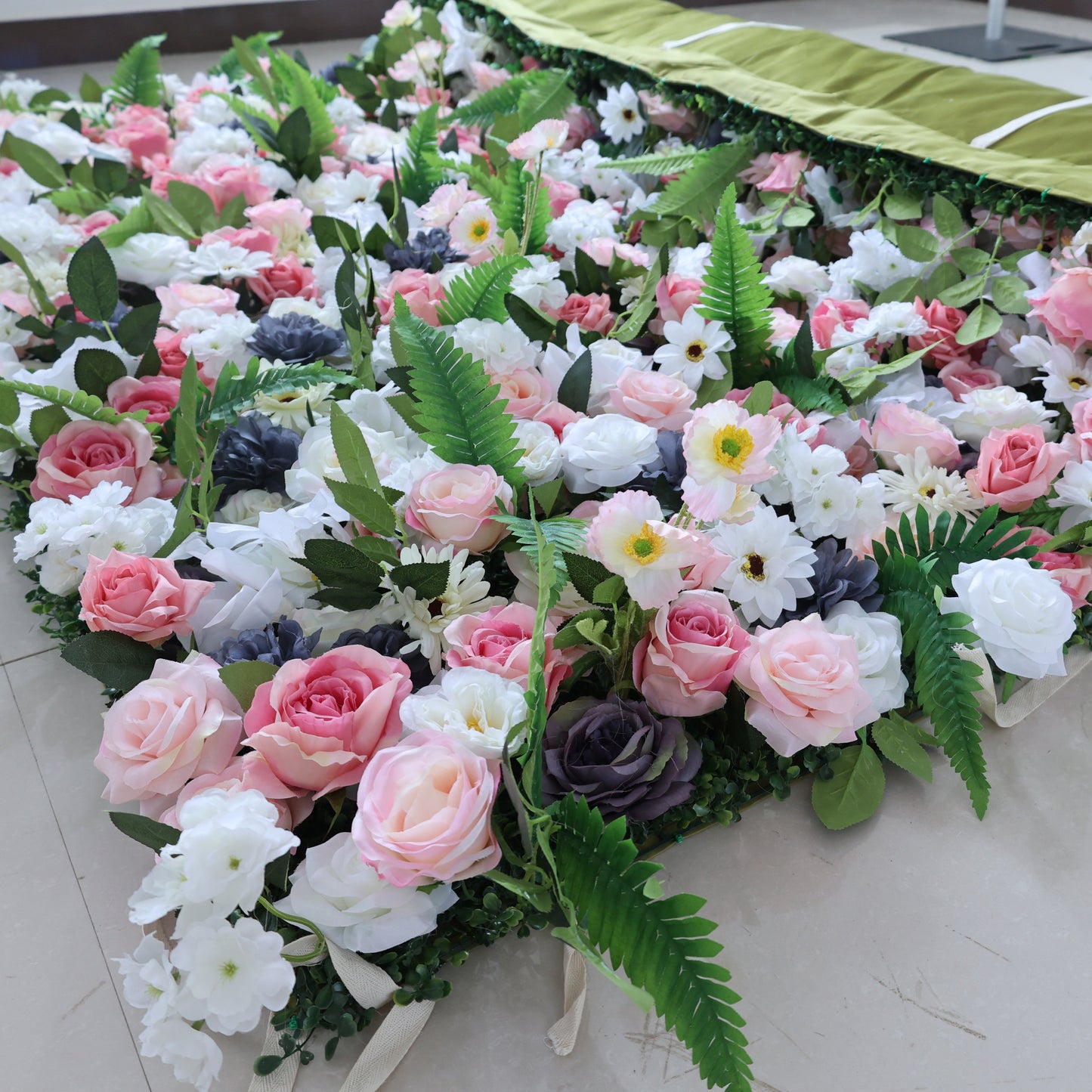 Summer Flower CB-466 8ft*8ft Cloth Back Artificial Flower Wall Roll up Fabric background
