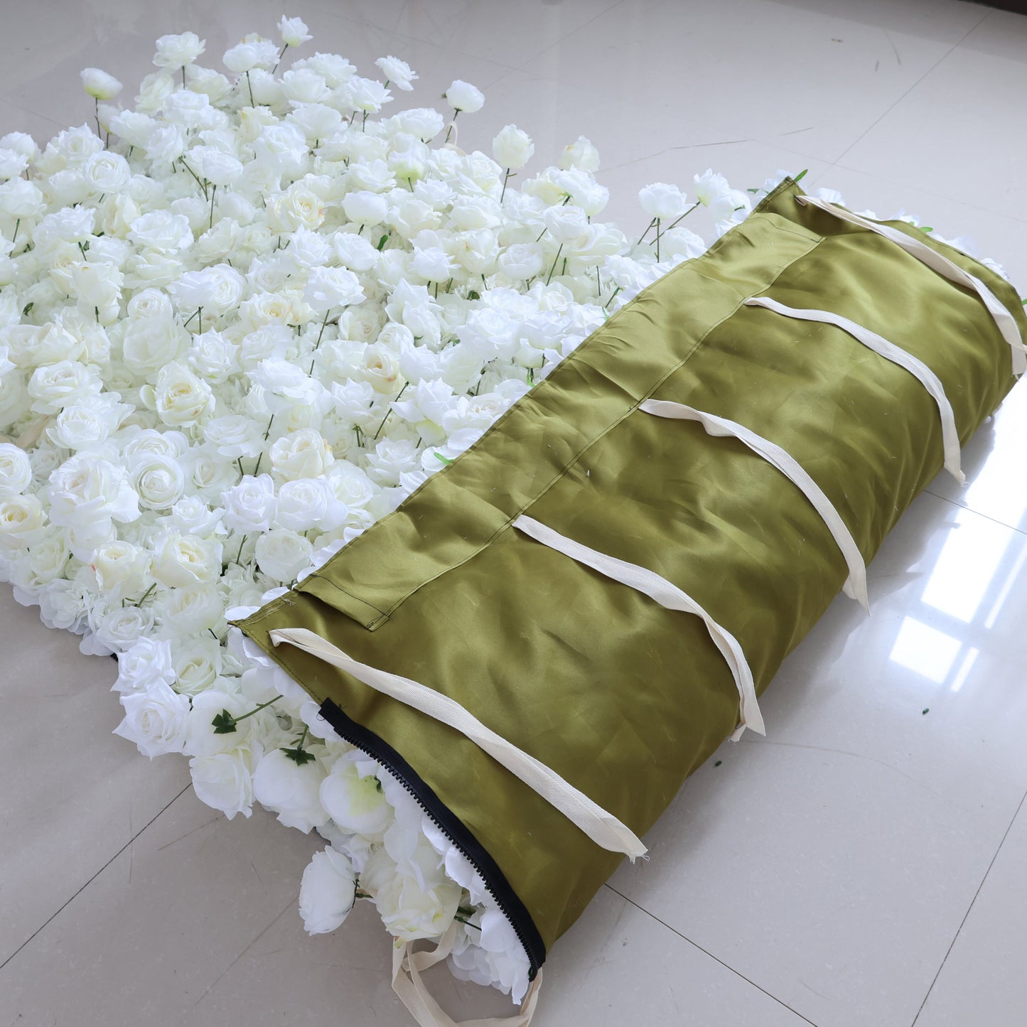 Summer Flower CB-467 8ft*8ft Cloth Back Artificial Flower Wall Roll up Fabric background
