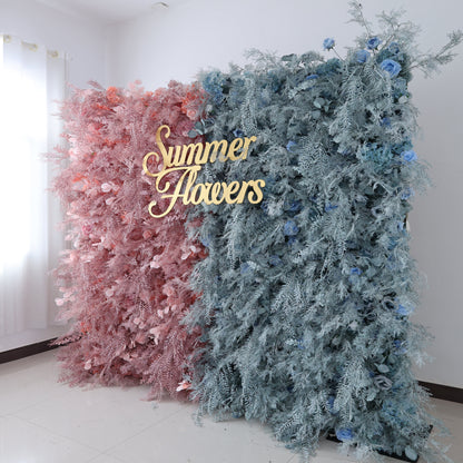 Summer Flower CB-468 8ft*8ft Cloth Back Artificial Flower Wall Roll up Fabric background