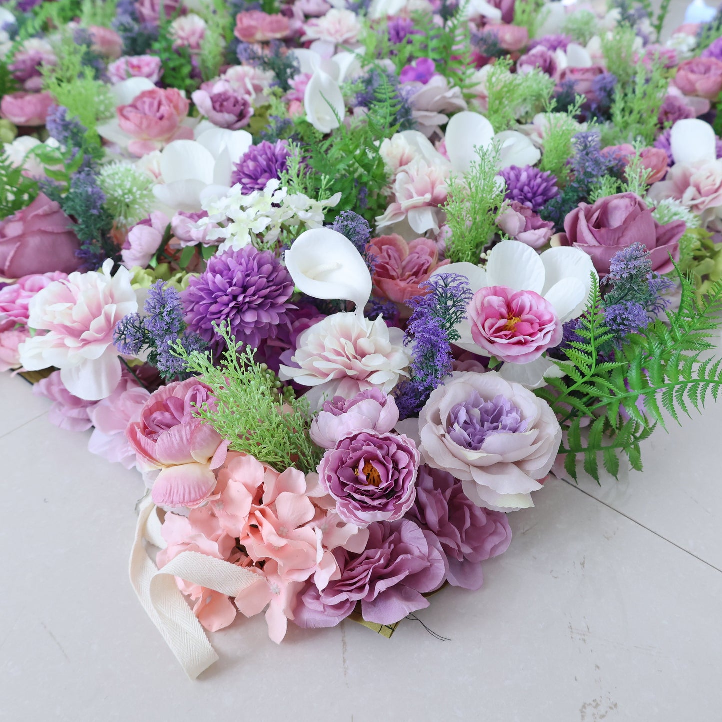 Summer Flower CB-472 8ft*8ft Cloth Back Artificial Flower Wall Roll up Fabric background