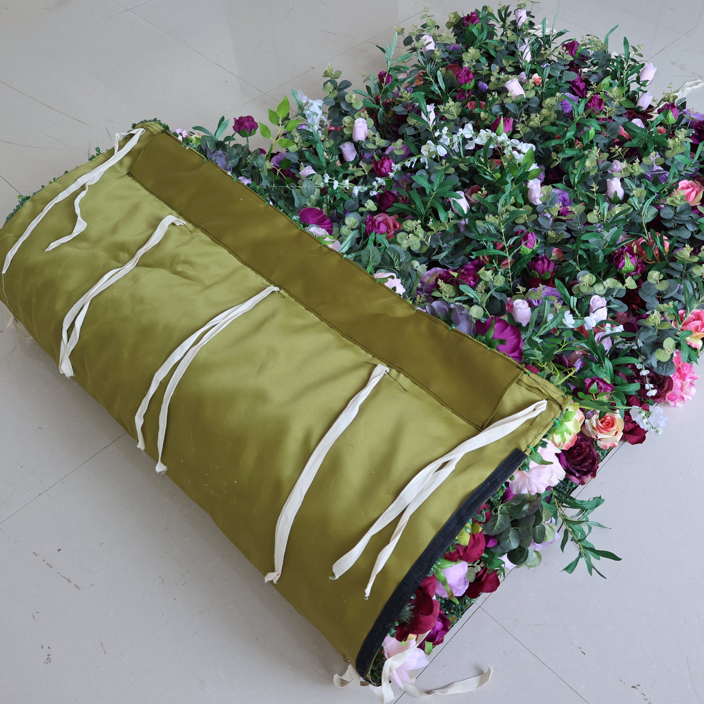 Summer Flower CB-469 8ft*8ft Cloth Back Artificial Flower Wall Roll up Fabric background