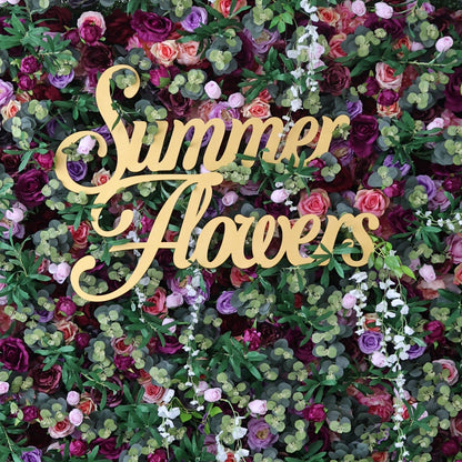 Summer Flower CB-469 8ft*8ft Cloth Back Artificial Flower Wall Roll up Fabric background