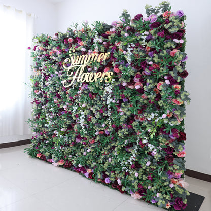 Summer Flower CB-469 8ft*8ft Cloth Back Artificial Flower Wall Roll up Fabric background
