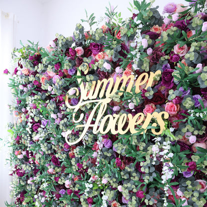 Summer Flower CB-469 8ft*8ft Cloth Back Artificial Flower Wall Roll up Fabric background