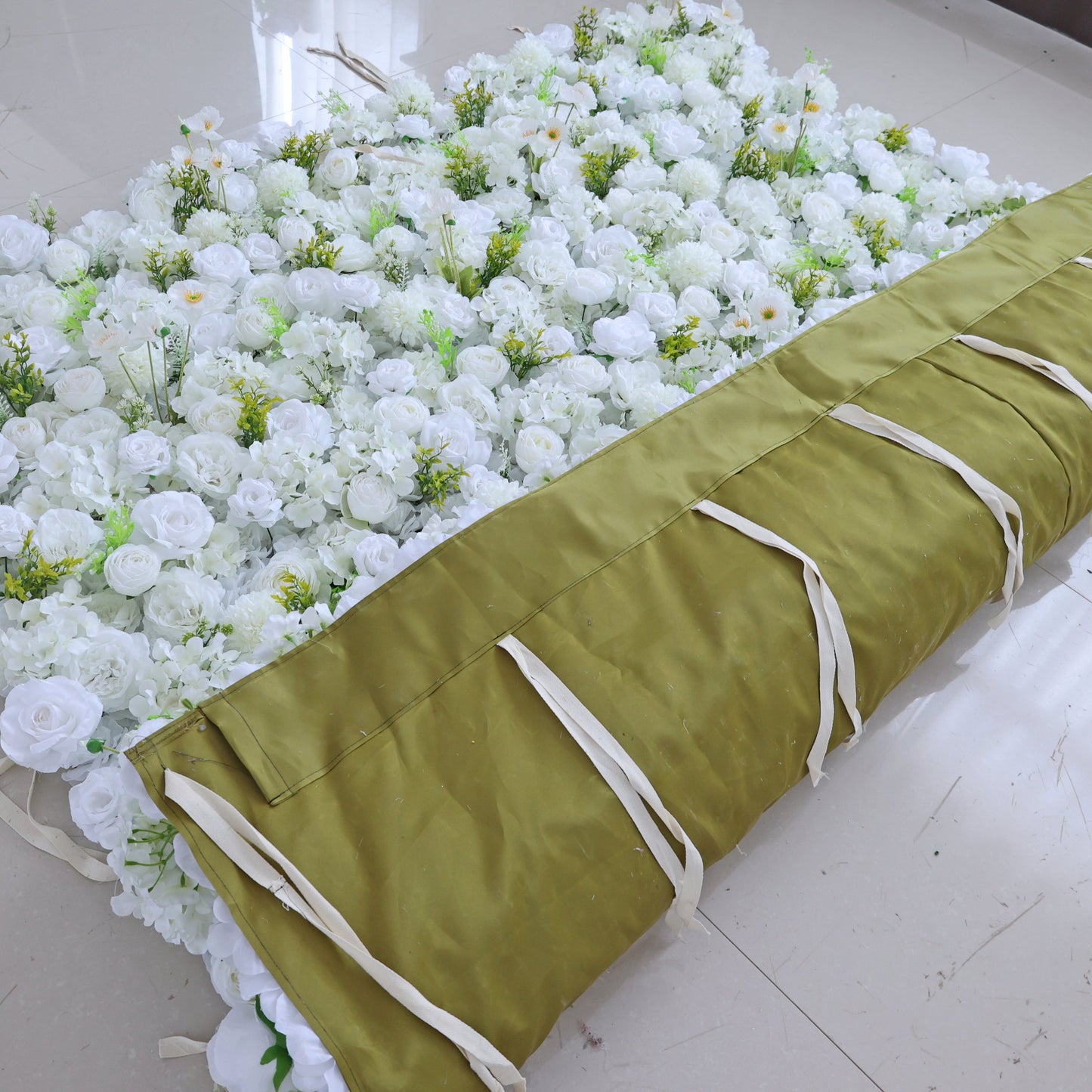 Summer Flower CB-470 8ft*8ft Cloth Back Artificial Flower Wall Roll up Fabric background