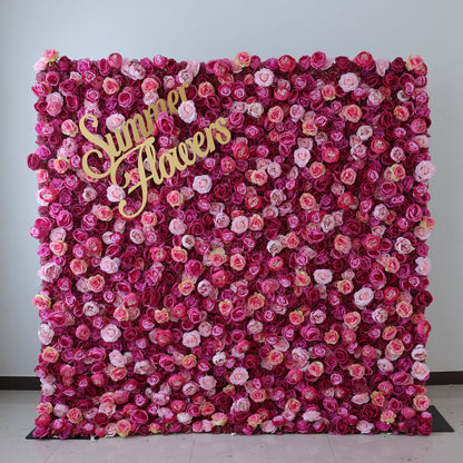 Summer Flower CB-403-2 8ft*8ft Cloth Back Artificial Flower Wall Roll up Fabric background