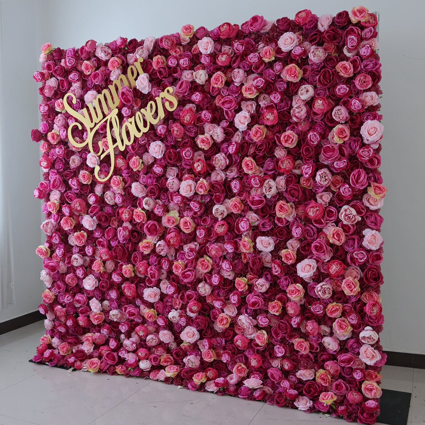 Summer Flower CB-403-2 8ft*8ft Cloth Back Artificial Flower Wall Roll up Fabric background