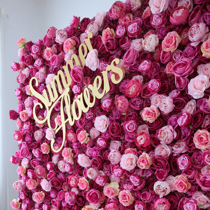 Summer Flower CB-403-2 8ft*8ft Cloth Back Artificial Flower Wall Roll up Fabric background