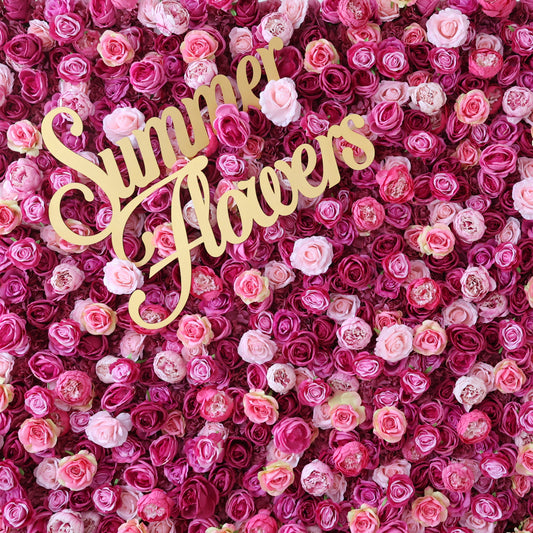 Summer Flower CB-403-2 8ft*8ft Cloth Back Artificial Flower Wall Roll up Fabric background
