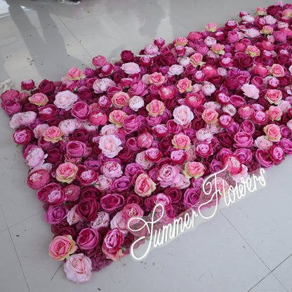 Summer Flower CB-403-2 8ft*8ft Cloth Back Artificial Flower Wall Roll up Fabric background