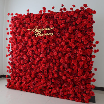 Summer Flower CB-404 8ft*8ft Cloth Back Artificial Flower Wall Roll up Fabric background