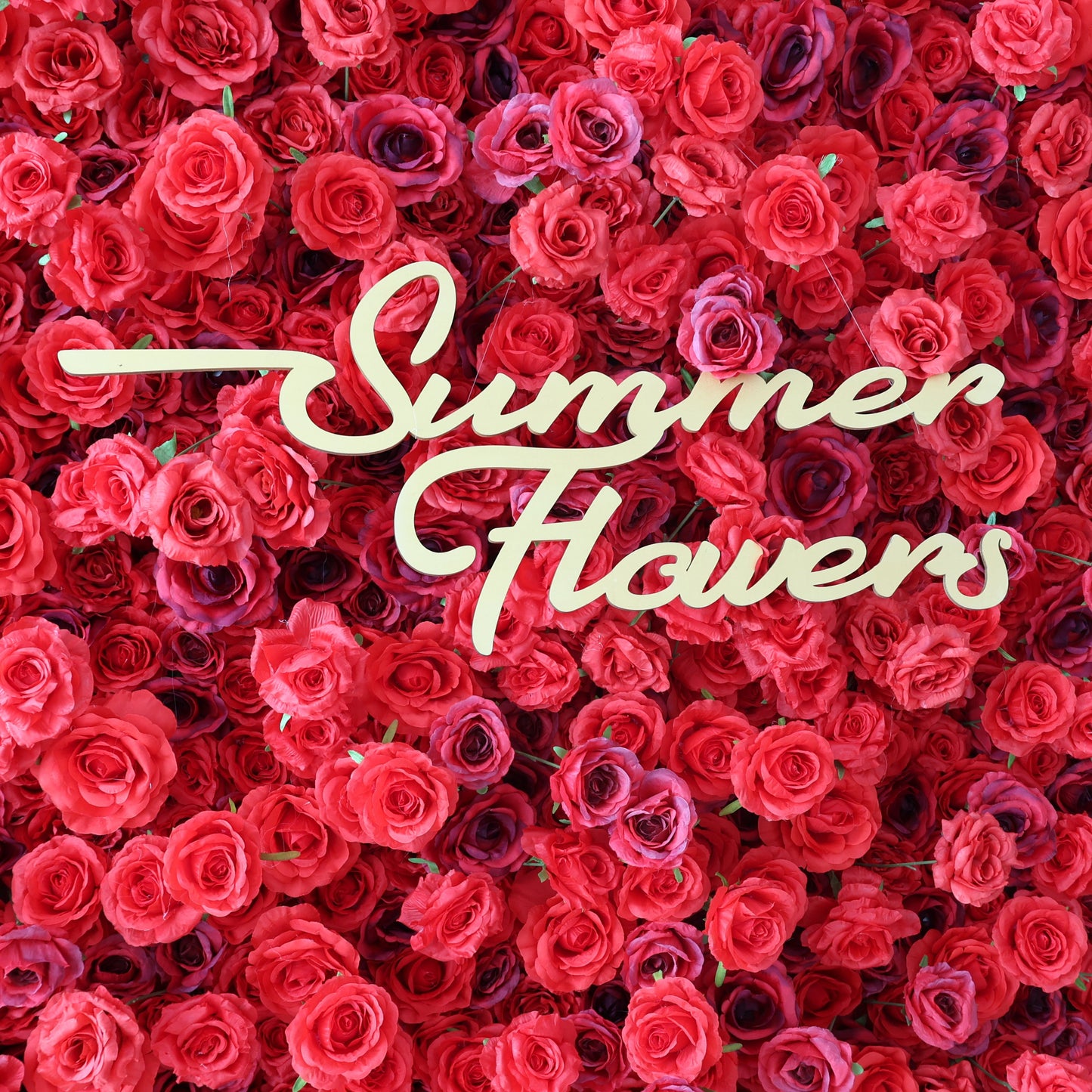 Summer Flower CB-404 8ft*8ft Cloth Back Artificial Flower Wall Roll up Fabric background