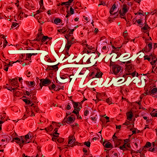 Summer Flower CB-404 8ft*8ft Cloth Back Artificial Flower Wall Roll up Fabric background