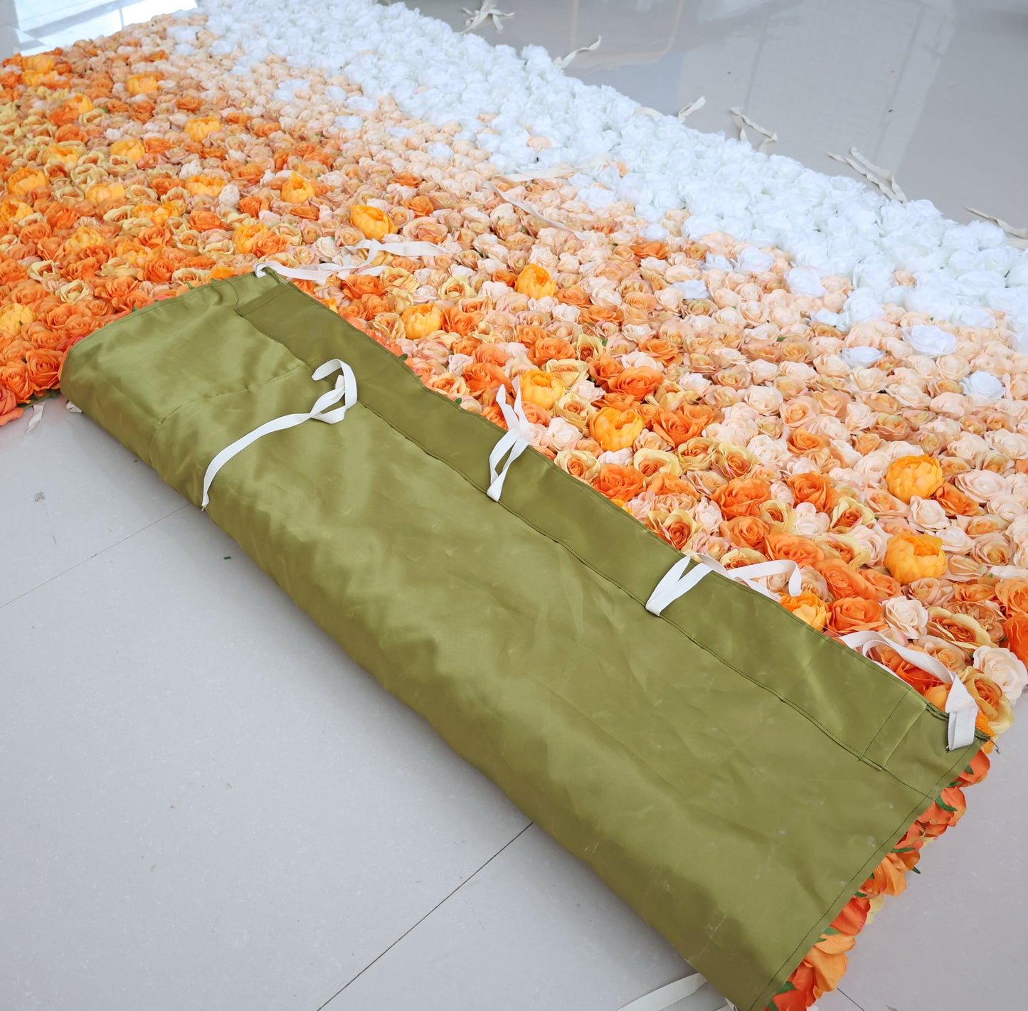 Summer Flower CB-475 8ft*8ft Cloth Back Artificial Flower Wall Roll up Fabric background