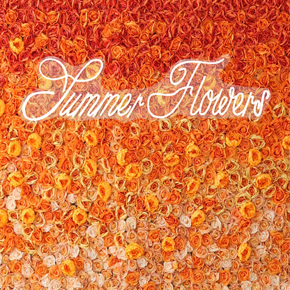 Summer Flower CB-475 8ft*8ft Cloth Back Artificial Flower Wall Roll up Fabric background