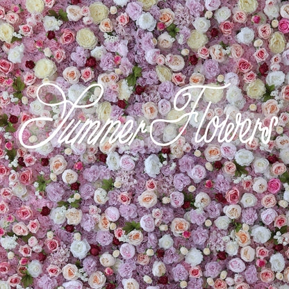 Summer Flower CB-454 8ft*8ft Cloth Back Artificial Flower Wall Roll up Fabric background