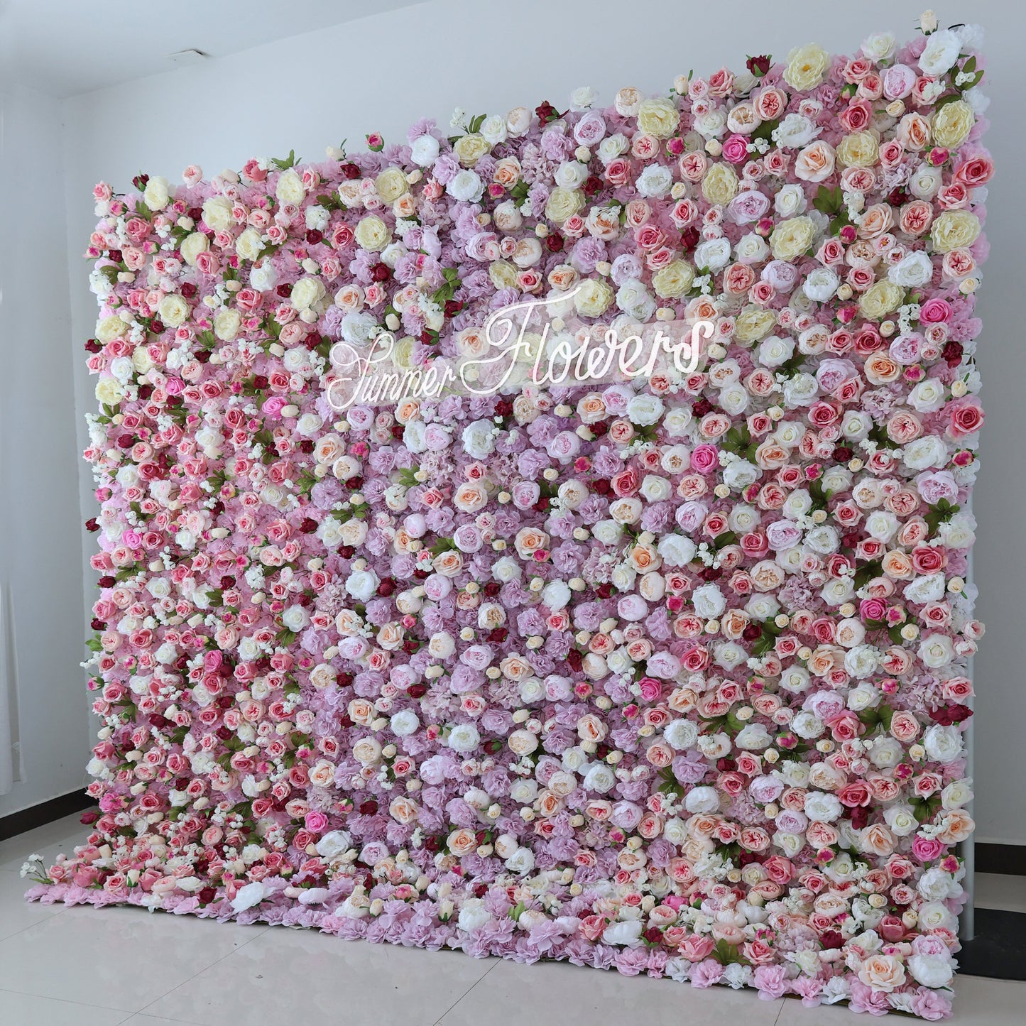 Summer Flower CB-454 8ft*8ft Cloth Back Artificial Flower Wall Roll up Fabric background