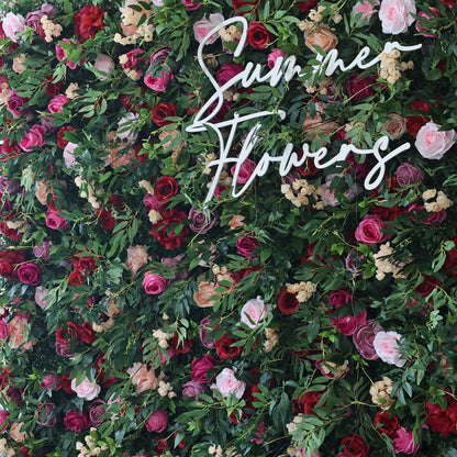 Summer Flower CB-095 8ft*8ft Cloth Back Artificial Flower Wall Roll up Fabric background