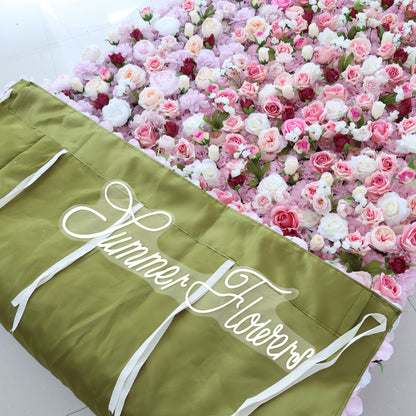 Summer Flower CB-454 8ft*8ft Cloth Back Artificial Flower Wall Roll up Fabric background