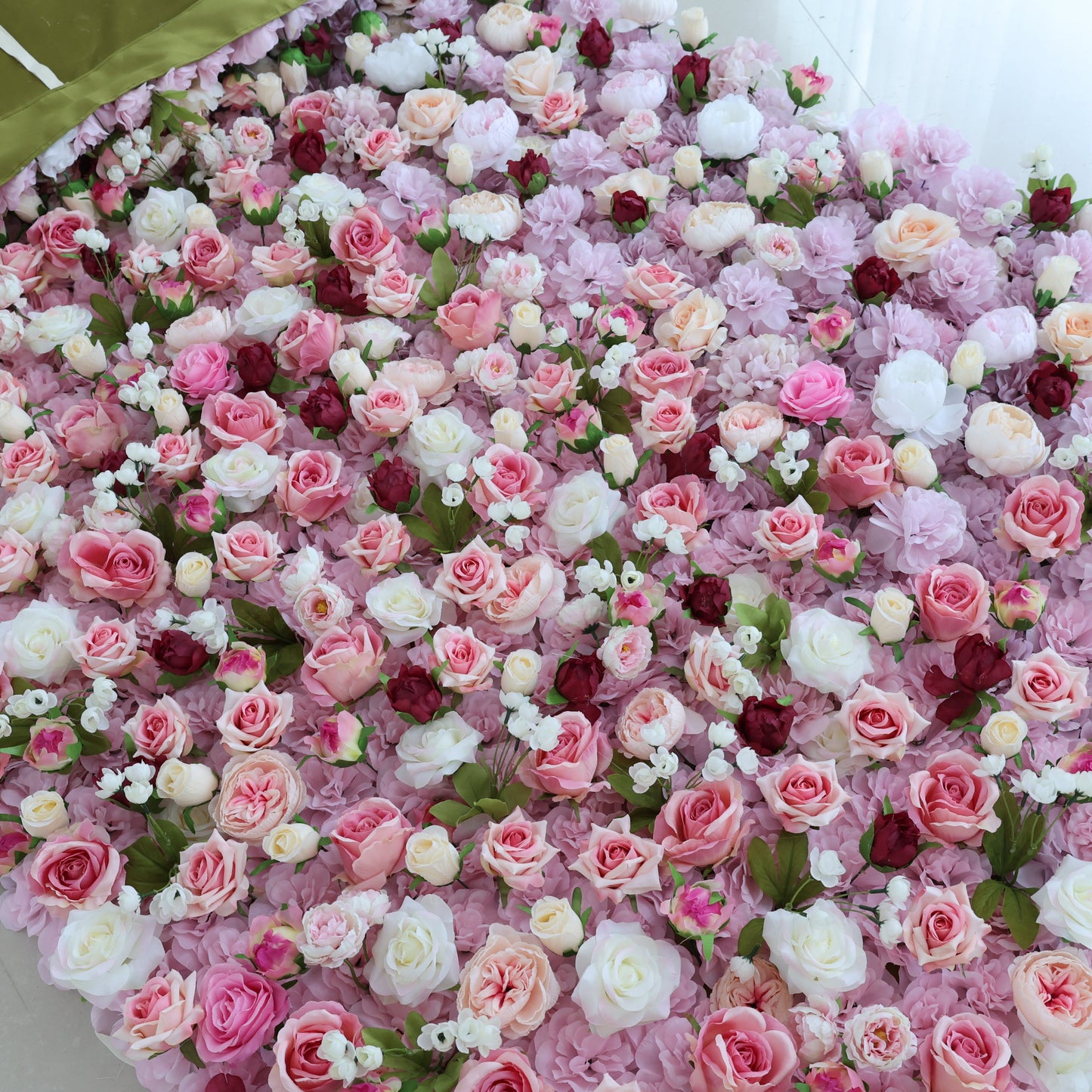 Summer Flower CB-454 8ft*8ft Cloth Back Artificial Flower Wall Roll up Fabric background