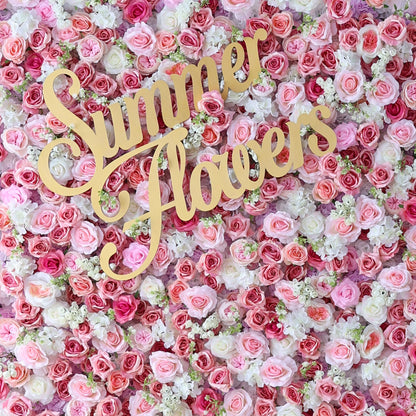 Summer Flower CB-474 8ft*8ft Cloth Back Artificial Flower Wall Roll up Fabric background