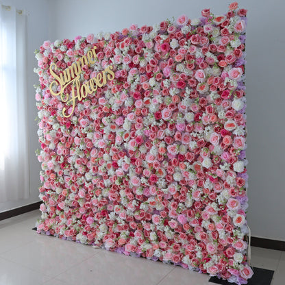 Summer Flower CB-474 8ft*8ft Cloth Back Artificial Flower Wall Roll up Fabric background