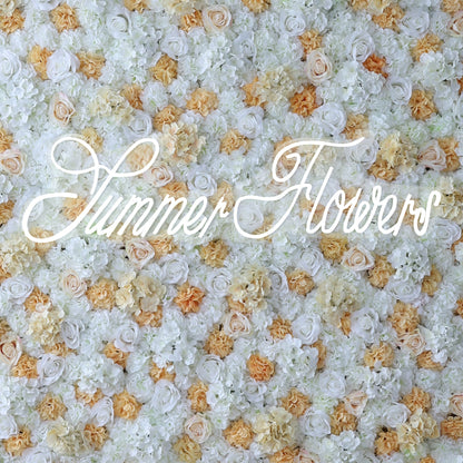 Summer Flower CB-479 8ft*8ft Cloth Back Artificial Flower Wall Roll up Fabric background