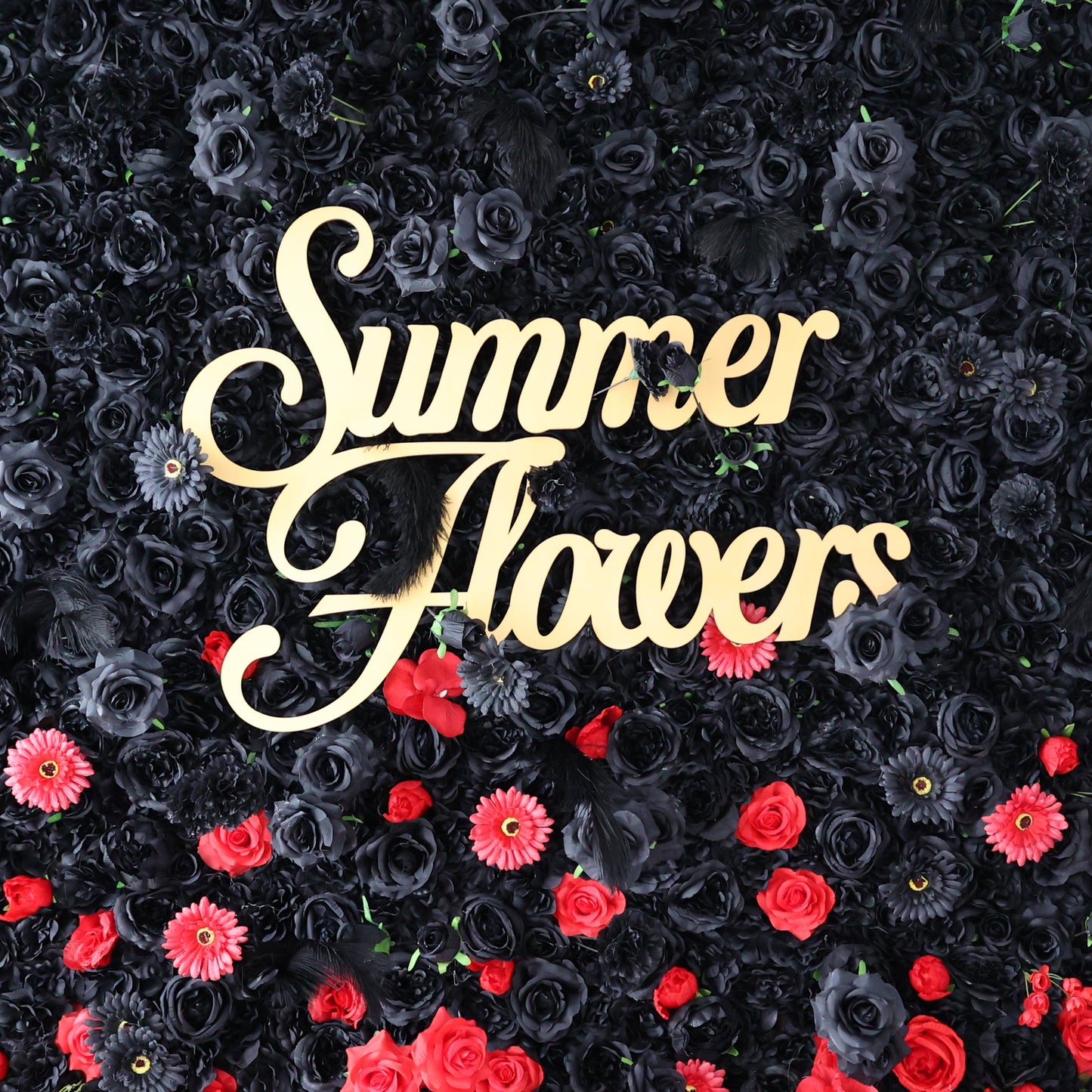 Summer Flower CB-481 8ft*8ft Cloth Back Artificial Flower Wall Roll up Fabric background