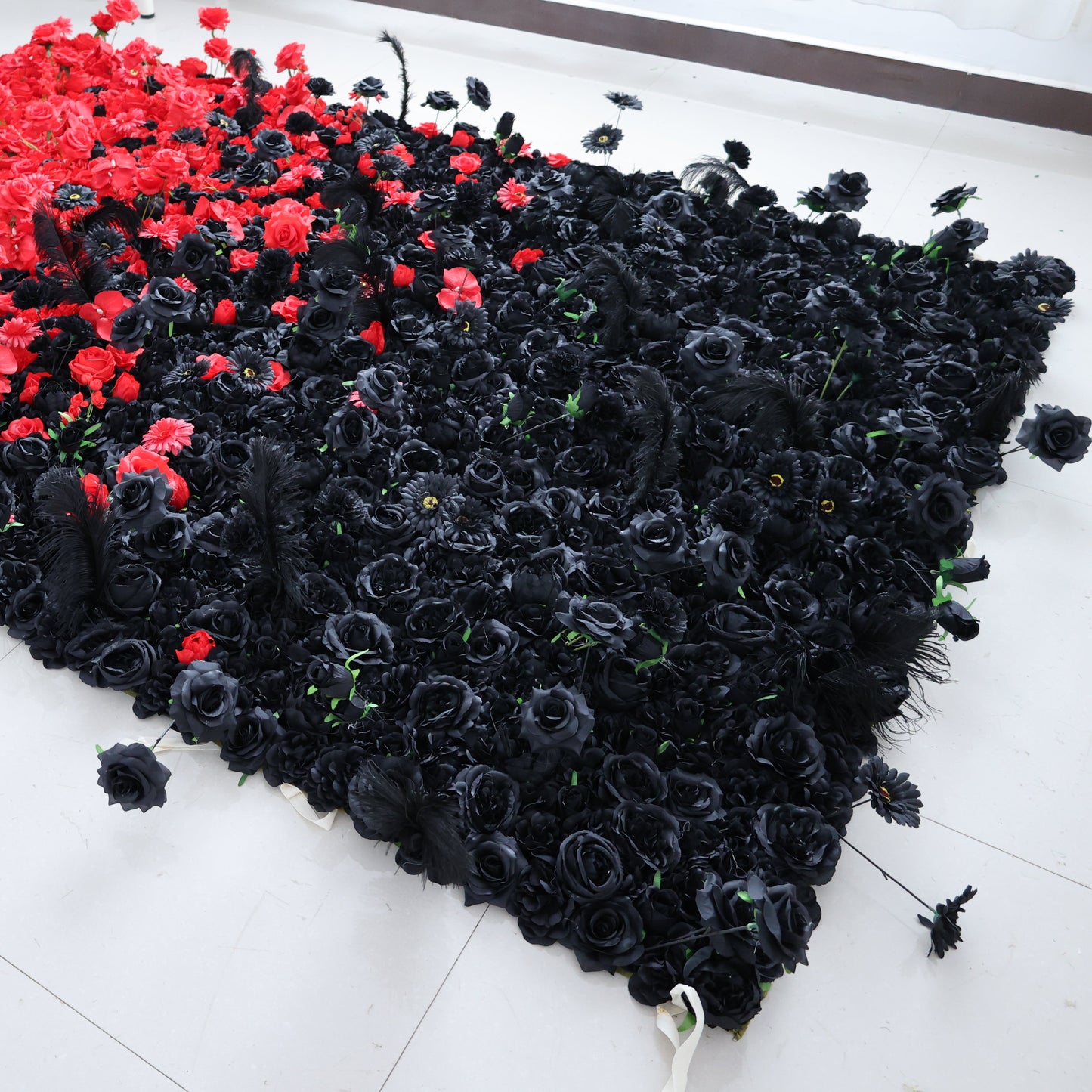 Summer Flower CB-481 8ft*8ft Cloth Back Artificial Flower Wall Roll up Fabric background
