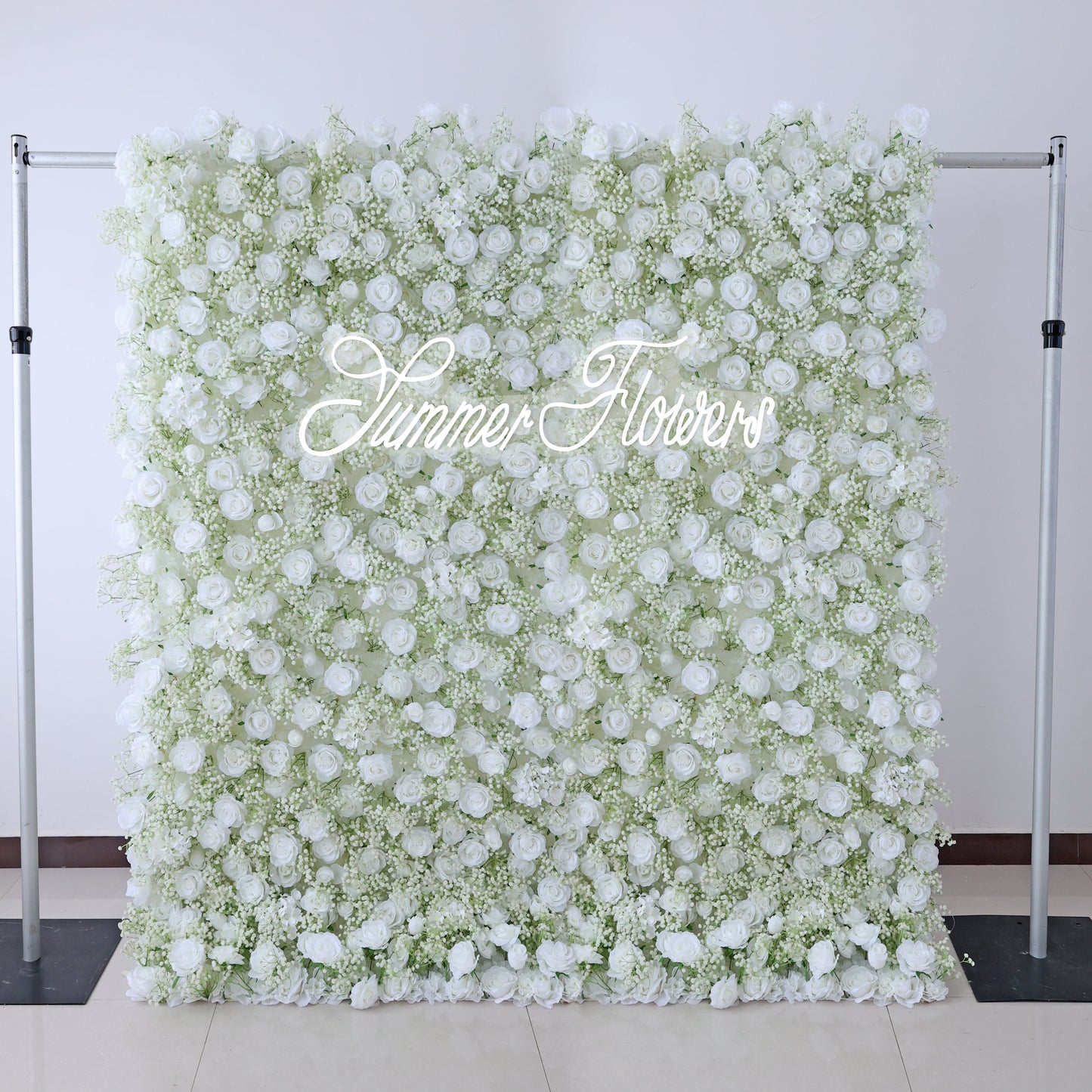 Summer Flower CB-480 8ft*8ft Cloth Back Artificial Flower Wall Roll up Fabric background